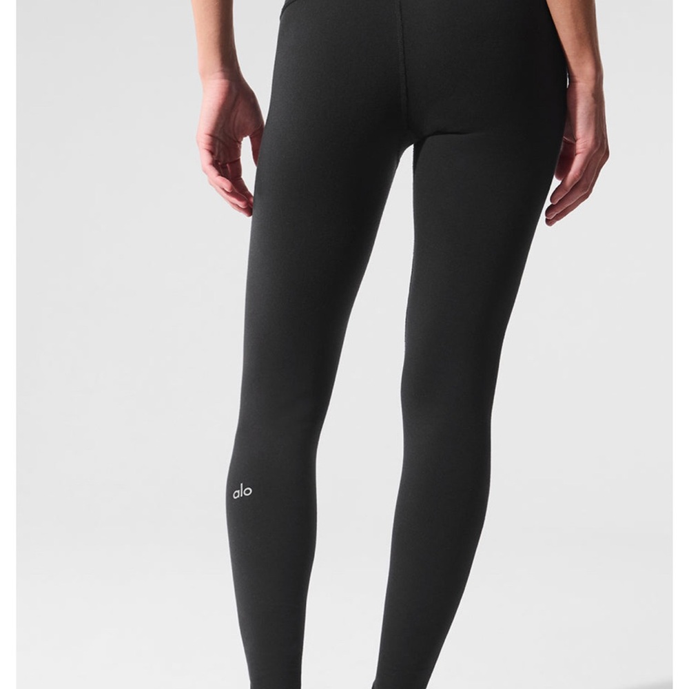 ALO Yoga Black 7/8 High-Rise Airbrush Legging